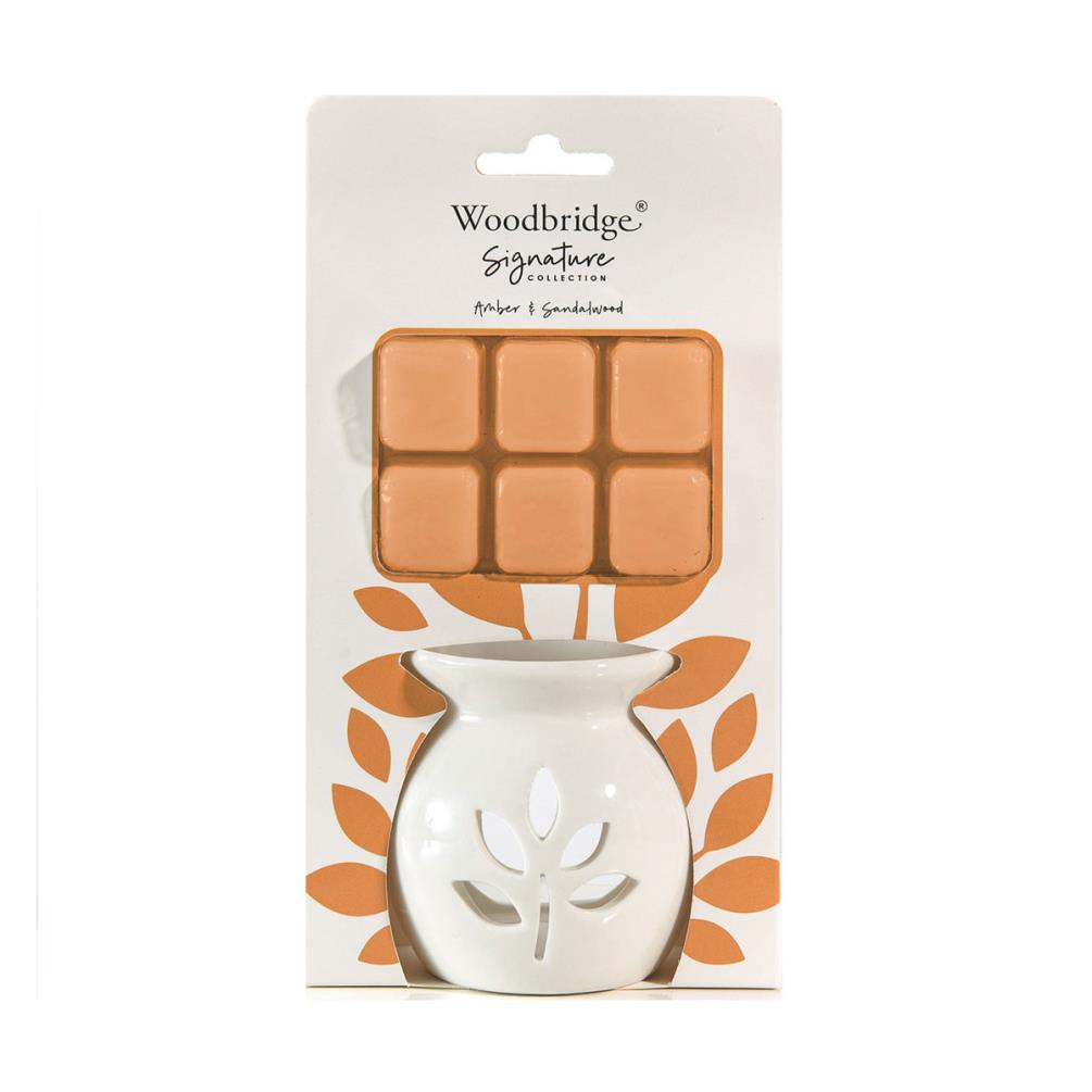 Woodbridge Amber & Sandalwood Wax Melt Warmer Gift Set £7.19
